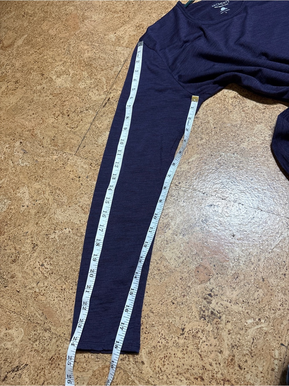 Seg'ments Wm's 100% Merino Wool Base Layer Top In Purple Heather Sz L - Picture 11 of 11